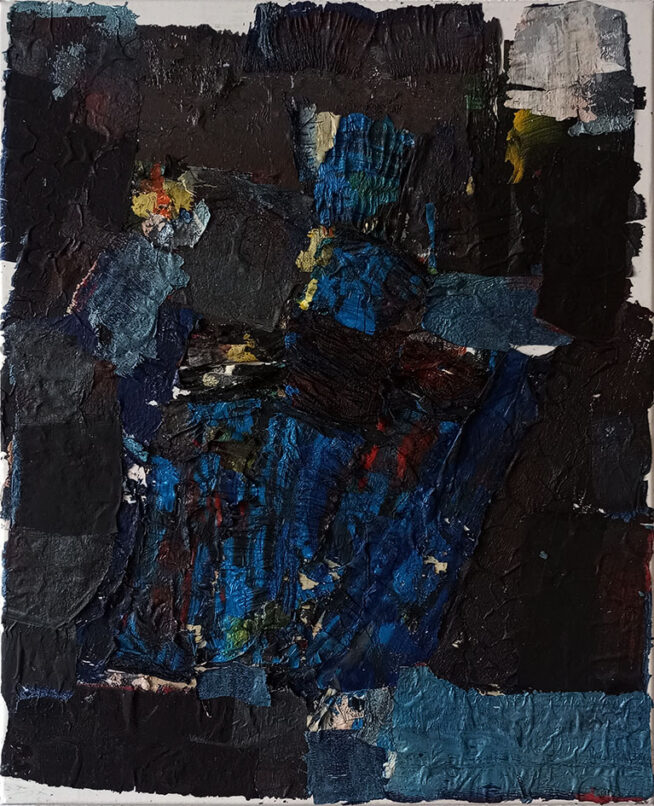 Schälung,2019, 50x40 cm, Emulsionsfarbe auf Leinwand