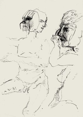 29,3x21 cm Tusche Feder