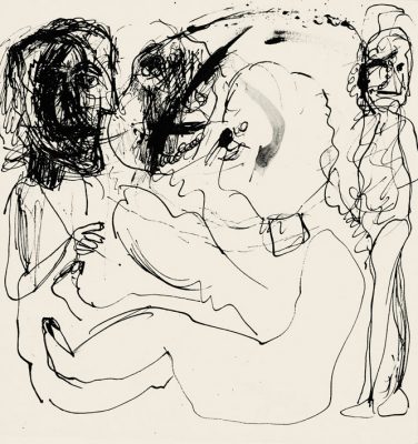 23x21 cm Federzeichnung