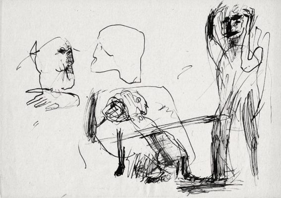 21x29,5 cm vergeblich, Feder