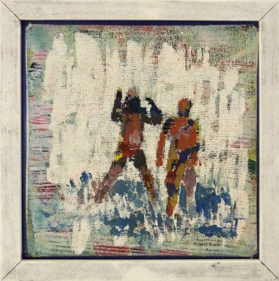 Am See, Acryl auf Leinwand, 20x20 cm, 2014