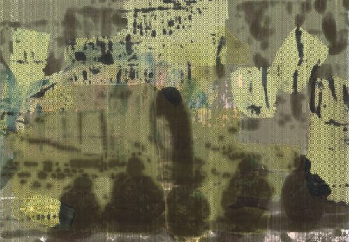 Angst vor der Höhle, 29x41 cm, Tusche auf Digitaldruck, 2017
