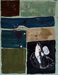 Anstreicher, Emulsionsfarbe auf Papier, 60x40 cm, 2020