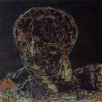Autistischer Kopf, 2019, 90x90 cm