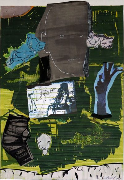 Baumschnitt - Matisse-Geschenk für Picasso, Collage, Acryl-Papier, 78x57 cm, 2020