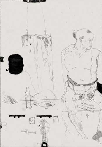 Blatt 27, Faser, Tusche-Papier,  30,8x21cm