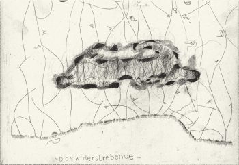 Blatt-28, Faser, Tusche-Papier, 21x30,8cm