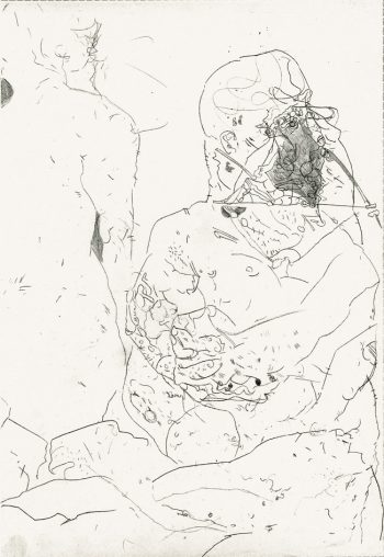 Blatt-Nr-11, Faser, Tusche-Papier, 30,8x21cm