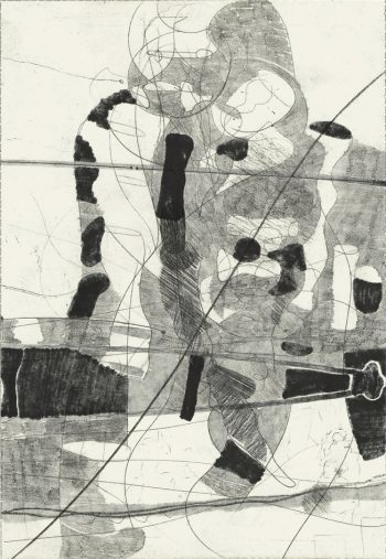 Blatt-Nr-13, Faser, Tusche-Papier, 30,8x21cm