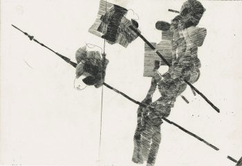 Blatt-Nr-26, Faser, Tusche-Papier,  21x30,8cm