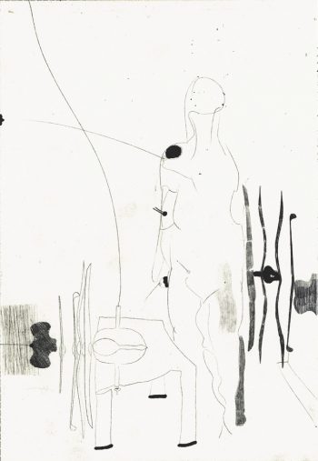 Blatt-Nr-30, Faser, Tusche-Papier,  30x21cm