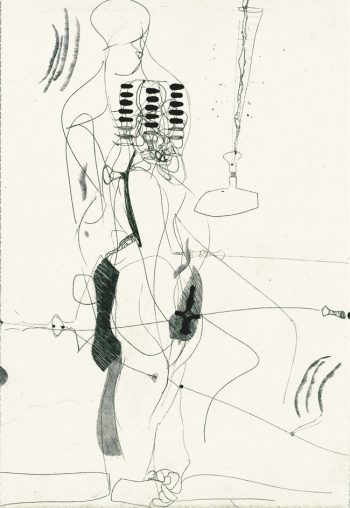 Blatt-Nr-31, Faser, Tusche-Papier,  30,8x21cm