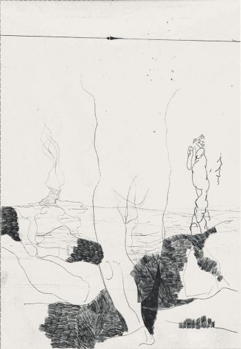 Blatt-Nr-32, Faser, Tusche-Papier,  30,8x21cm