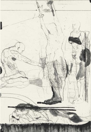 Blatt-Nr-35, Faser, Tusche-Papier,  30,8x21cm