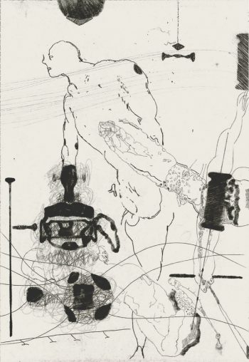 Blatt-Nr-44, Faser, Tusche-Papier,  30,8x21cm