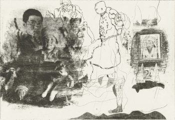 Blatt-Nr-49, Faser, Tusche-Papier,  21x30,8cm