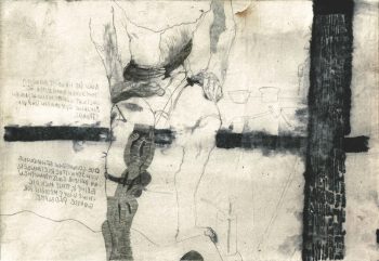 Blatt-Nr-50, Faser, Tusche-Papier,  21x30,8cm