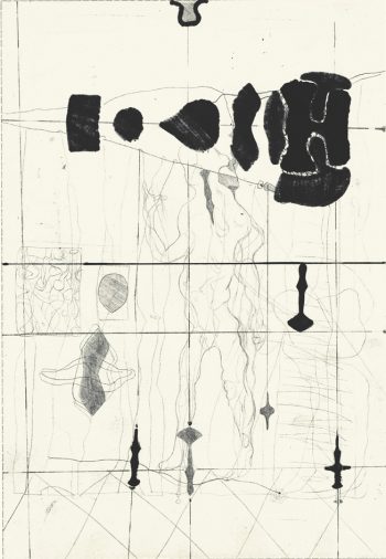 Blatt-Nr-7, Faser, Tusche-Papier, 30,8x21cm