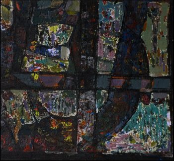 Blick aus meinem Gartenfenster, 2017, 60x60 cm