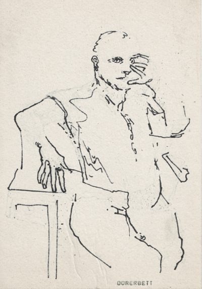 Das Auge des Zeichners, Faser, Tusche-Papier, 30x21 cm, 2003