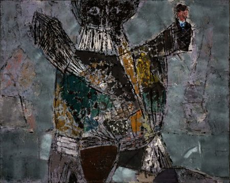 Der letzte Konfirmand, Emulsionsfarbe auf Papier, 80x100 cm, 2018