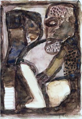 Dicker Mann, Aquarell 1983 21x15 cm cm