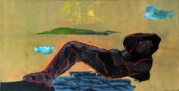 Die Brücke über dem Wasser, 2019, 80 x 155 cm