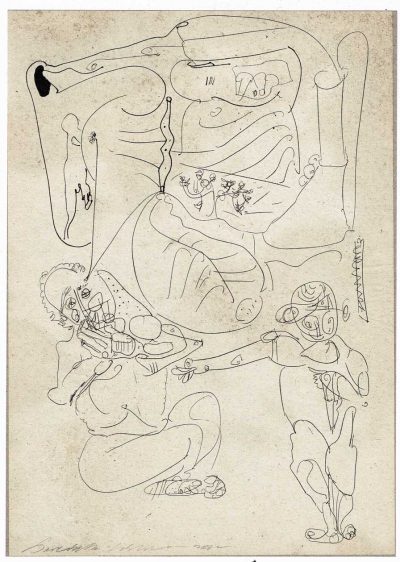 Die ideale Welt, Faser, Tusche-Papier, 30,5x21 cm, 2000