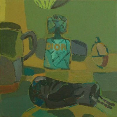 Die vier wesentlichen Dinge, Acryl auf Leinwand, 40 x 40 cm, 2015