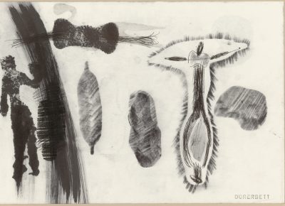 Entwicklung einer Form, Faser, Tusche-Papier, 21x30 cm, 2000
