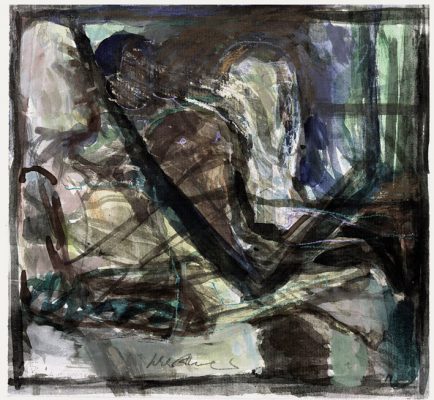 Erstaunen, Aquarell 1983 26x28 cm