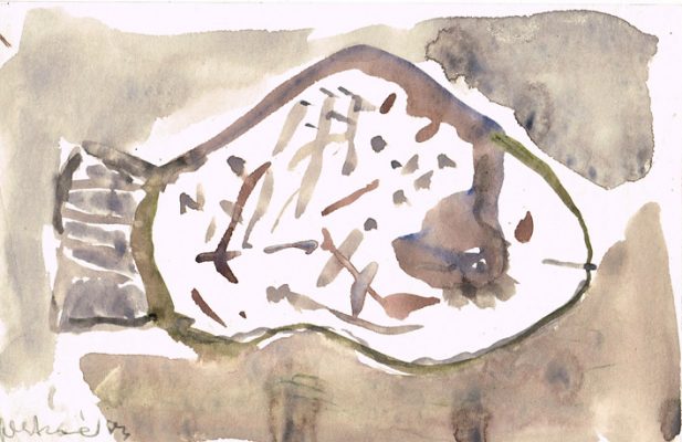 Fisch, Aquarell, 1983, 14x20 cm