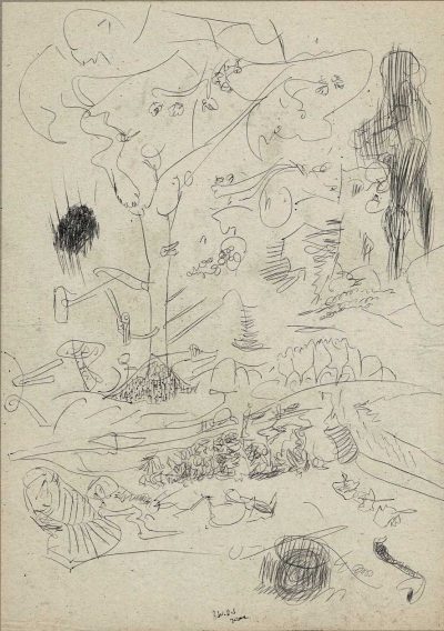 Garten in Fabrecan, Faser, Tusche-Papier, 30x21 cm, 2002