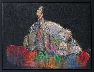 Kickboxing, 30x40 cmcm, Emulsionsfarbe auf Leinwand, 2022