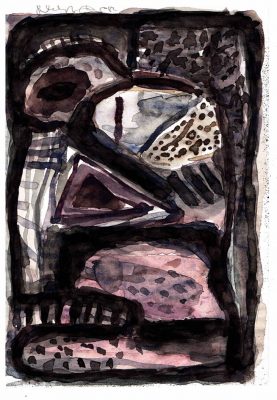 Kopf-1983-Aquarell- 21x15 cm