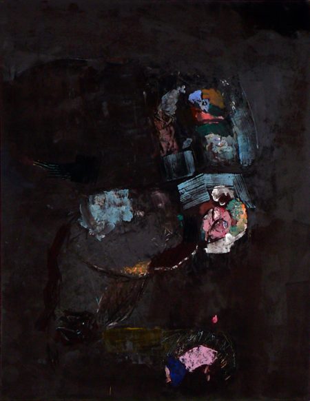 Mohnschlaf, Emulsionsfarbe auf Leinwand, 150x120 cm, 2018/19