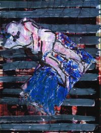 Studie zu Nur im Schlaf, Acryl-Papier, 23,4x17,6 cm, 2017
