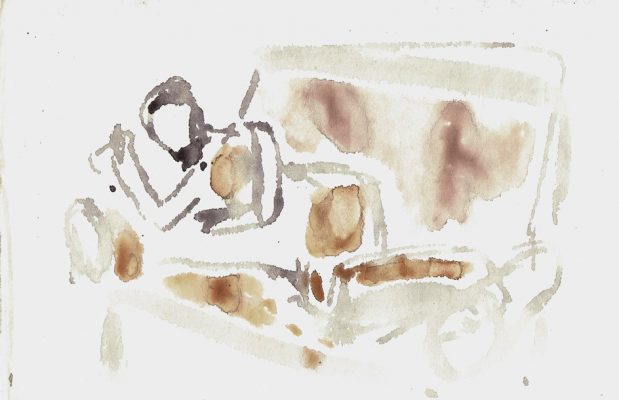 Nora-schlafend-1983-15x21-cm-Aquarell