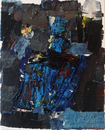 Schälung, 2020, 50x40 cm, Emulsionsfarbe auf Leinwand
