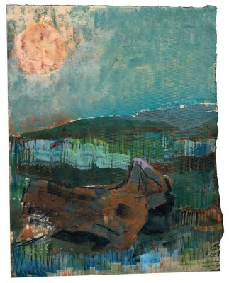 Studie, Nur im Schlaf, Acryl auf Papier, 28x23 cm, 2014