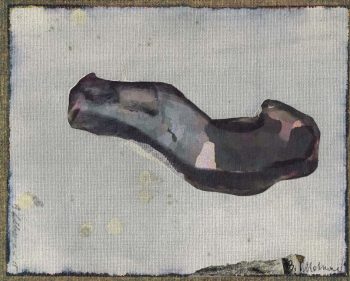 Studie, Nur im Schlaf , Acryl-Collage auf Leinwand, 17x21,5 cm, 2018