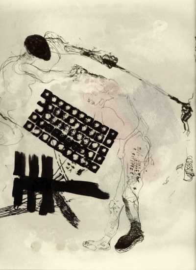 Beschränkter Raum, Faser, Tusche-Papier, 30x20 cm, 2001