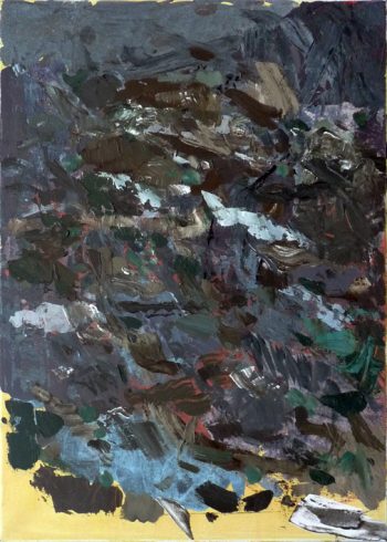 Tauwetter im Holzschlag, 2018, 70 x 50 cm