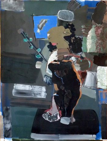 Vase, 2020, Emulsionsfarbe auf Papier, 107x78 cm