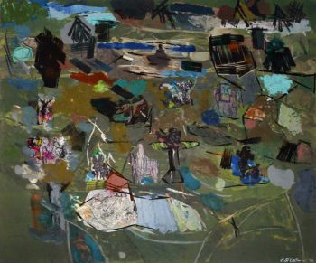 Weg ins Gebirge, 100x110 cm, 2019