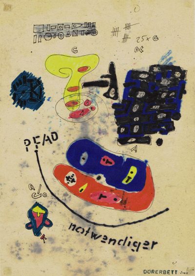 Notwendiger Pfad, Tusche, Faser auf Papier, 29x21,5 cm, 2000